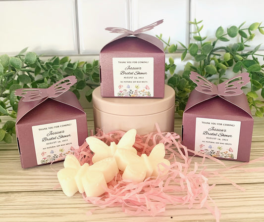 Personalized Soy Wax Melt Wedding/Shower Favors - Butterfly
