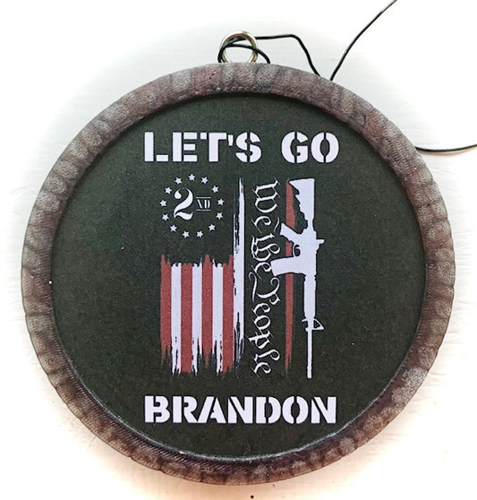 Let's Go Brandon Rifle & Flag Air Freshener